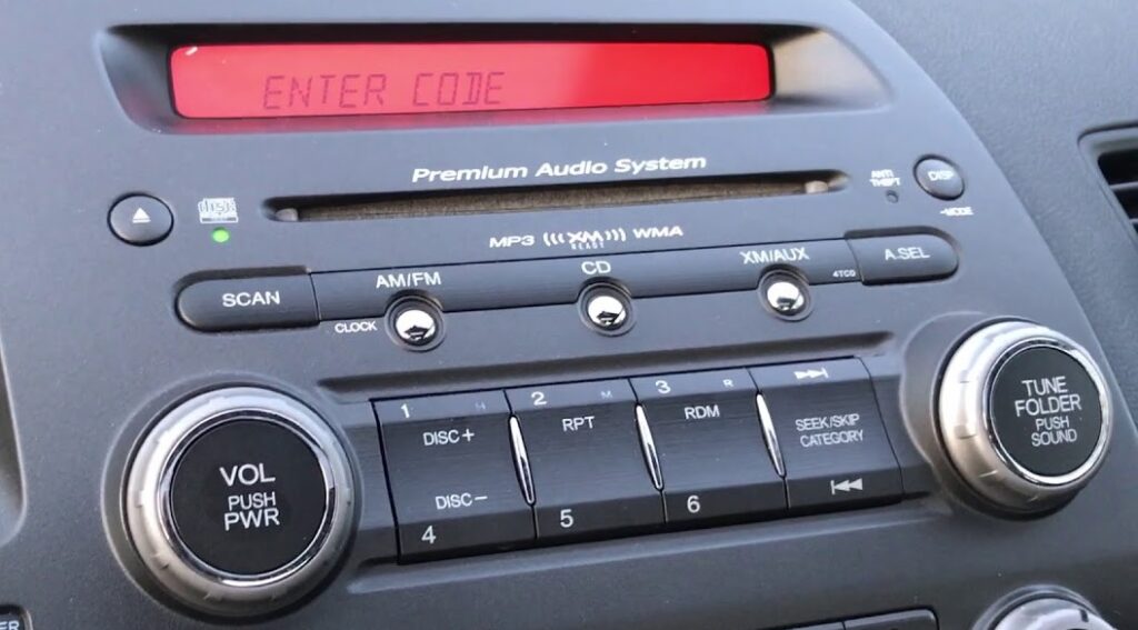 Locked Honda Civic Radio Code Screen