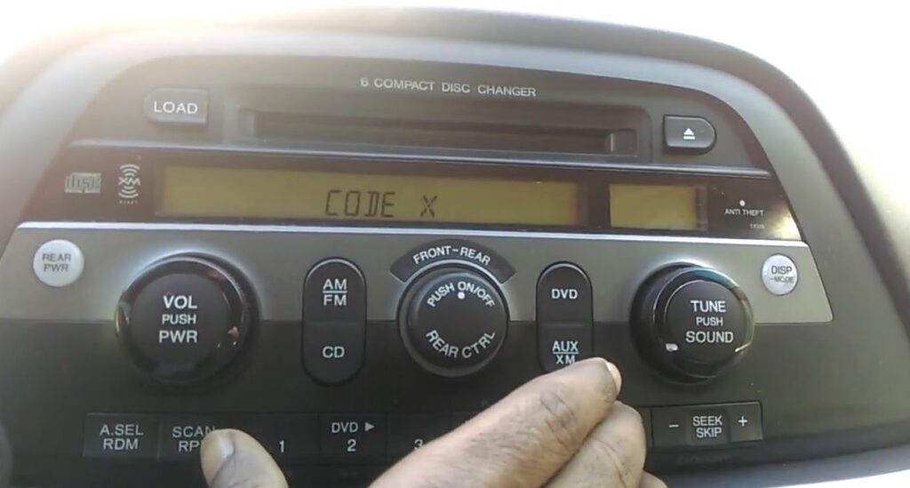 Enter Honda Odyssey Radio Code